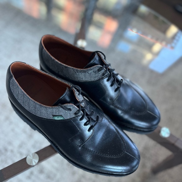 Ermenegildo Zegna Black Paraboot Edition Marche II Derbys Leather Dress Shoes 10 - Picture 7 of 17
